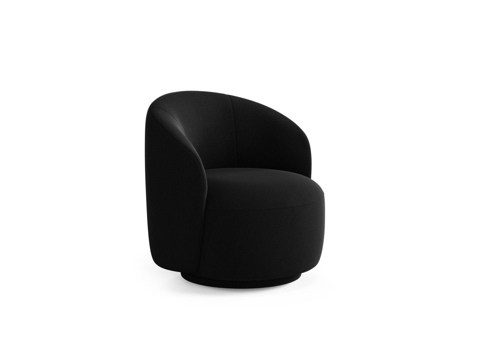 Eleganter Drehsessel Letizia in stilvollem Schwarz, ideal für modernes Wohndesign und komfortable Sitzgelegenheiten.