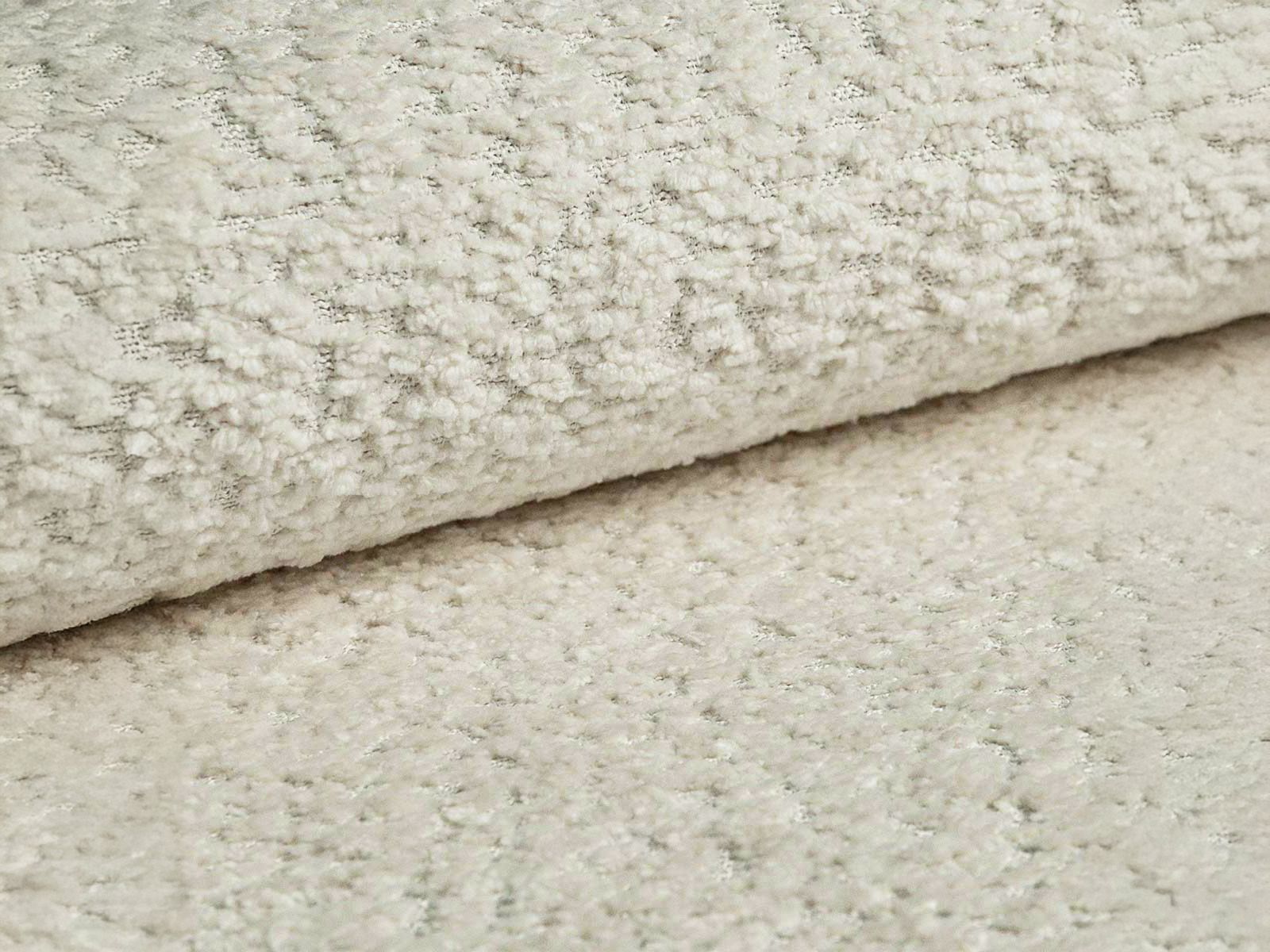 Moderner Drehsessel Letizia in Ivory-CORAL, ideal für stilvolle Wohnräume, mit geschwungenem Design und bequemer Polsterung.