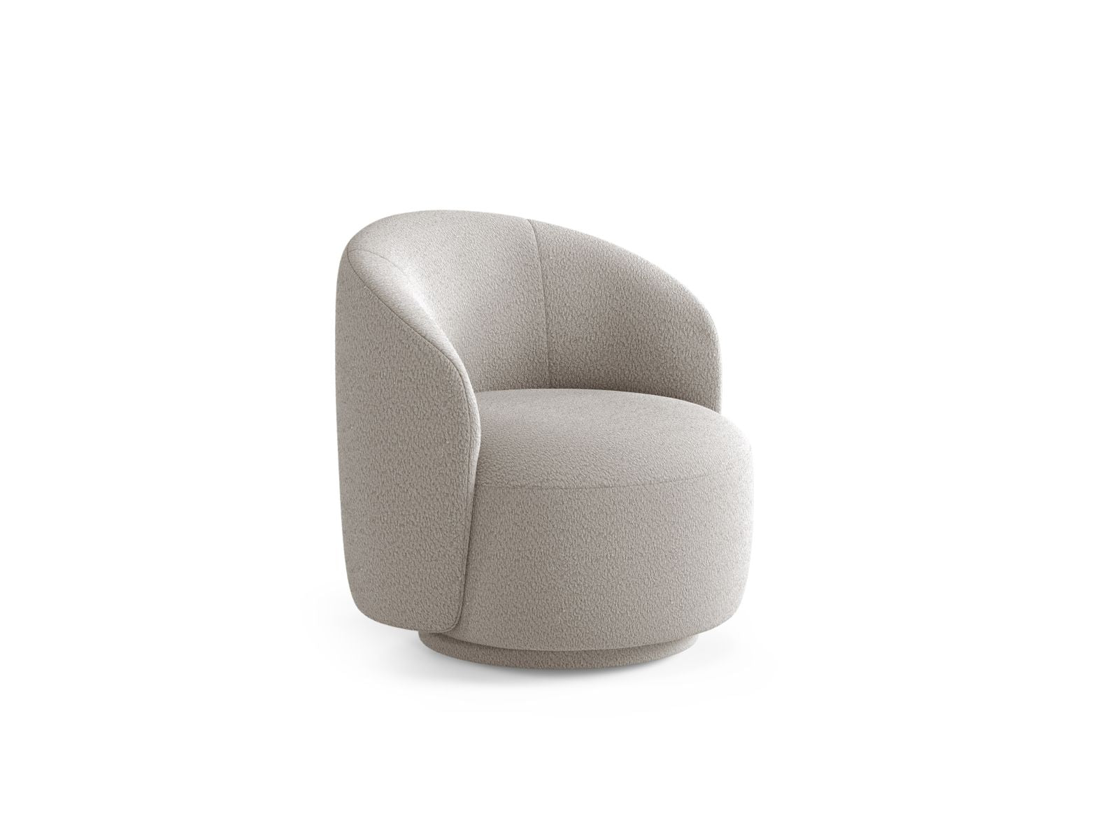 Eleganter Drehsessel Letizia in hellem Grau, ideal für modernes Wohndesign. Bequem und stilvoll, perfekt für jedes Zuhause.