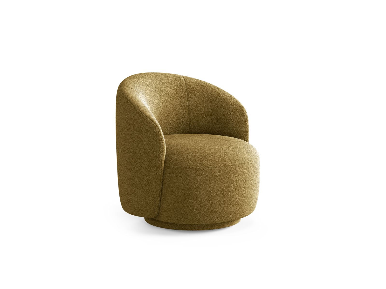 Eleganter Drehsessel Letizia in Olive-CORAL, ideal für stilvolle Wohnräume, bietet Komfort und modernes Design von Micadoni.