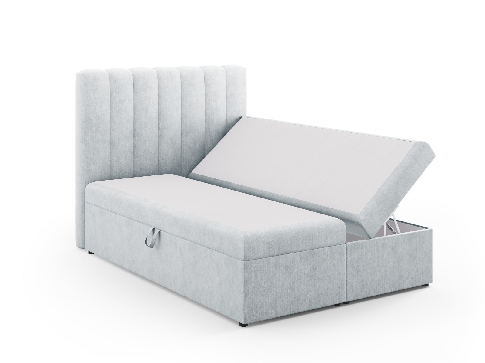 Erleben Sie ultimativen Schlafkomfort mit dem Kelp Boxspring Bett Set von Micadoni: elegantes Kopfteil, robuste Boxspring und luxuriöse Matratze mit Topper.