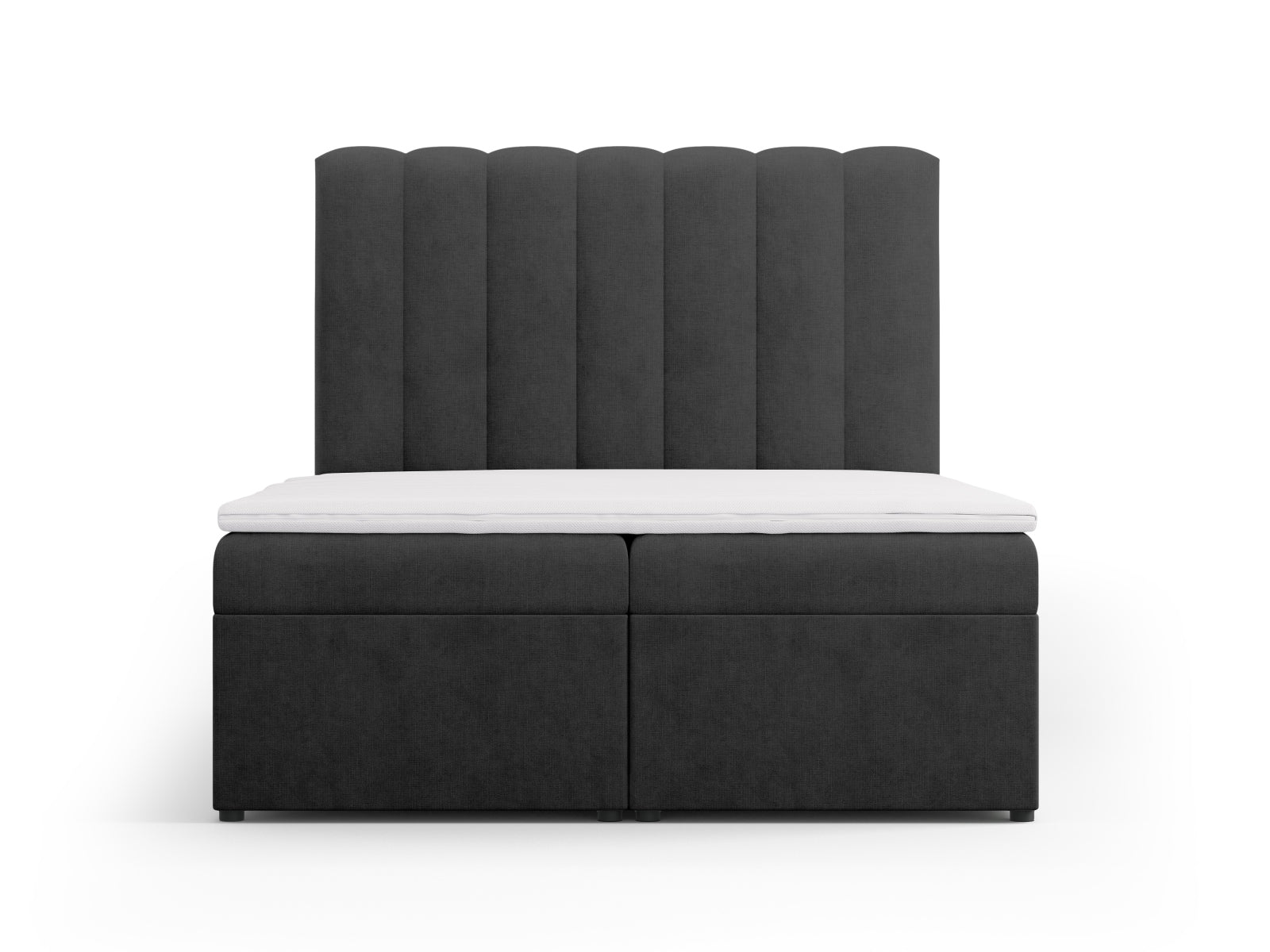 Kelp Boxspring Bett Set: Headboard + Box Springs/Matratze + Matratze Topper in Anthracite präsentiert im Onlineshop von KAQTU Design AG. Bett ist von Micadoni