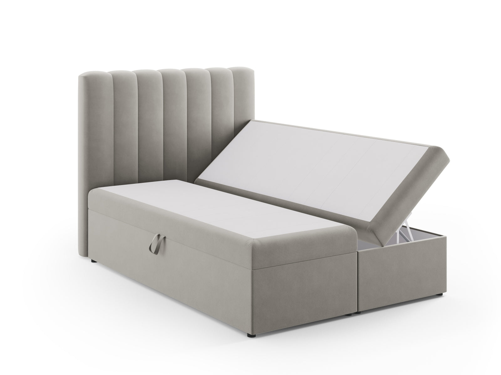 Erleben Sie ultimativen Schlafkomfort mit dem Kelp Boxspring Bett Set von Micadoni: elegantes Kopfteil, robuste Boxspring und luxuriöse Matratze mit Topper.