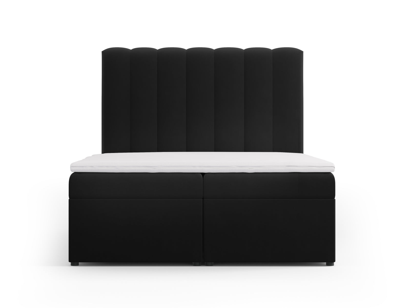 Kelp Boxspring Bett Set: Headboard + Box Springs/Matratze + Matratze Topper in Black präsentiert im Onlineshop von KAQTU Design AG. Bett ist von Micadoni