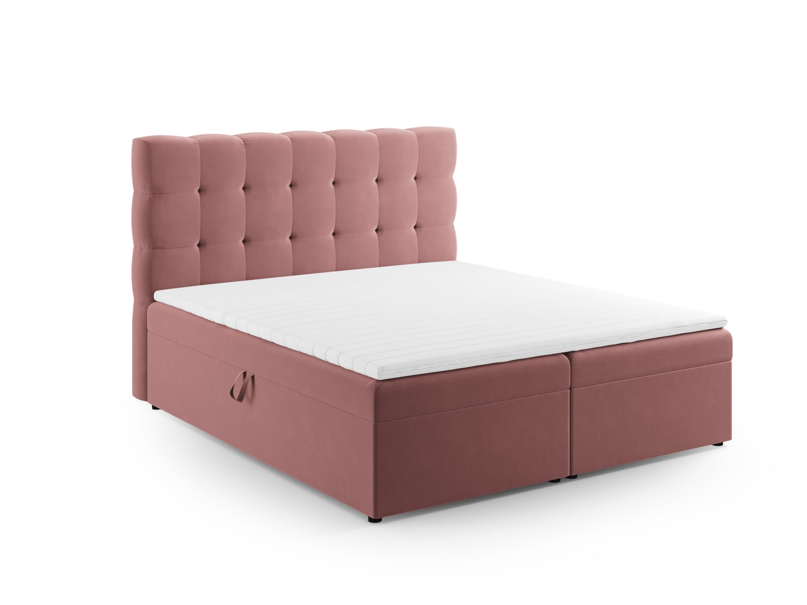Mamaia Boxspring Bed Set: Headboard + Boxspringmatratze und Topper  140cm in Pink/Schwarz präsentiert im Onlineshop von KAQTU Design AG. Bett ist von Micadoni