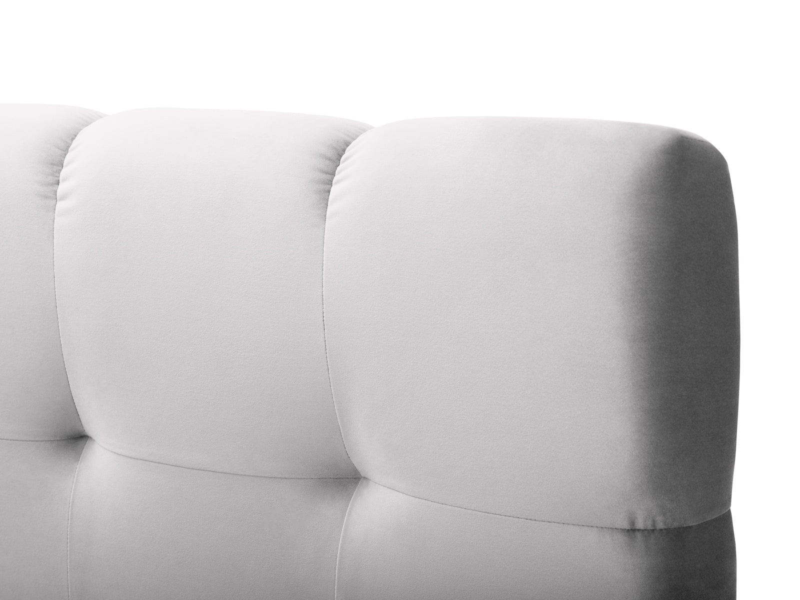 Elegantes Mamaia Boxspringbett-Set in Silber und Schwarz, bestehend aus Kopfteil, Boxspringmatratze und Topper für erholsamen Schlaf.