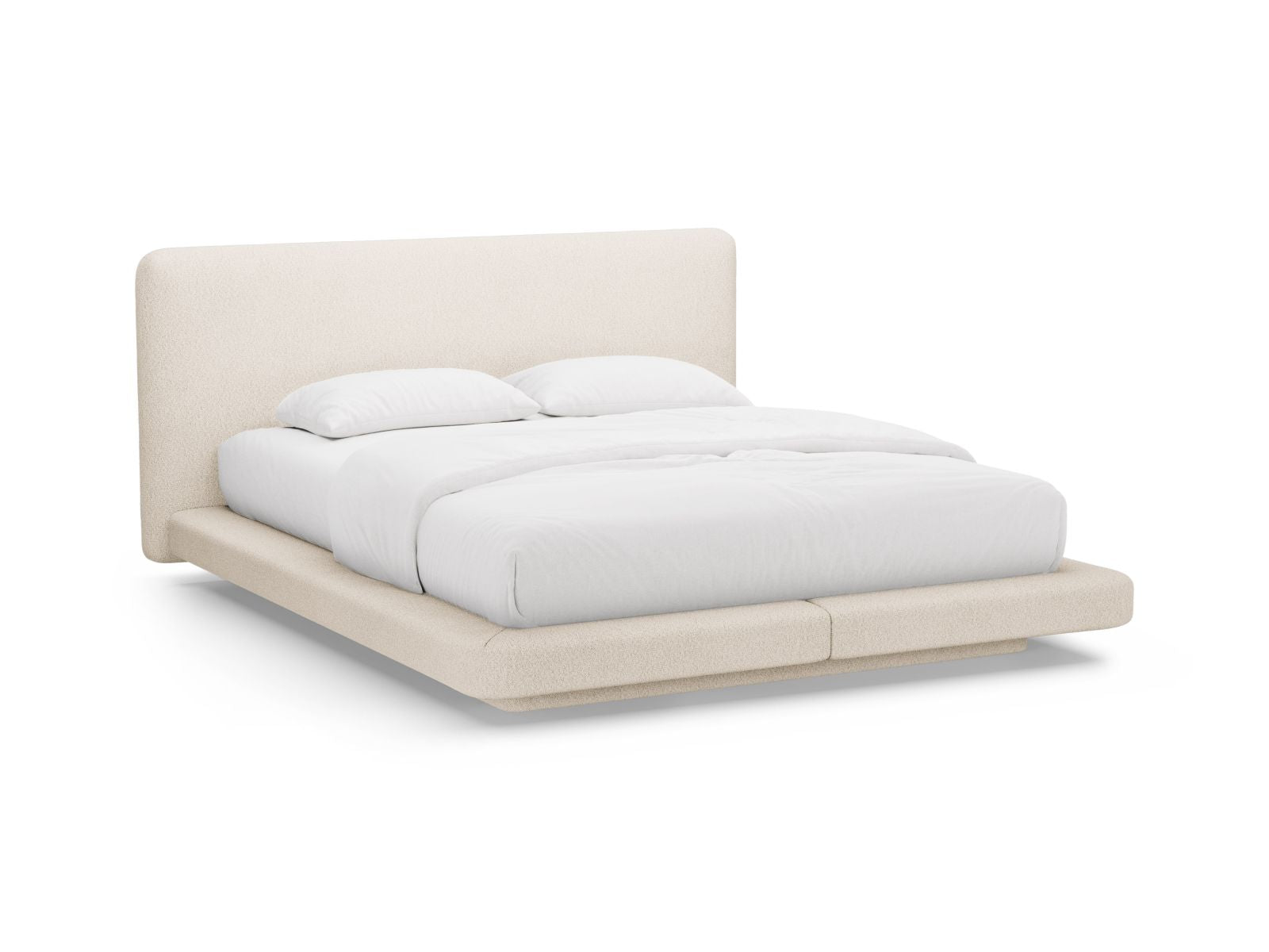 Linea Bett mit Kopfteil 160cm in Beige-Baloo präsentiert im Onlineshop von KAQTU Design AG. Bett ist von Micadoni