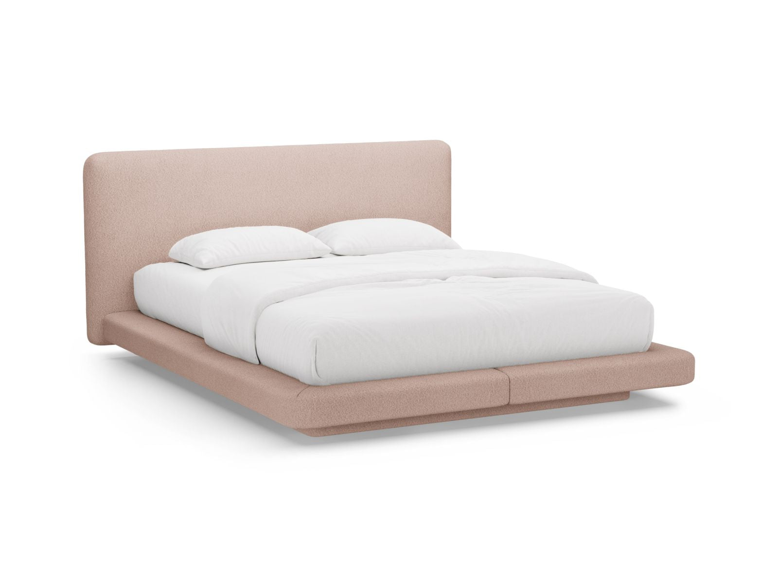 Linea Bett mit Kopfteil 160cm in Powder Pink-Baloo präsentiert im Onlineshop von KAQTU Design AG. Bett ist von Micadoni