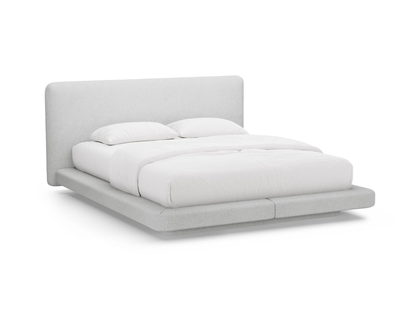 Linea Bett mit Kopfteil 160cm in Light Grey-Baloo präsentiert im Onlineshop von KAQTU Design AG. Bett ist von Micadoni
