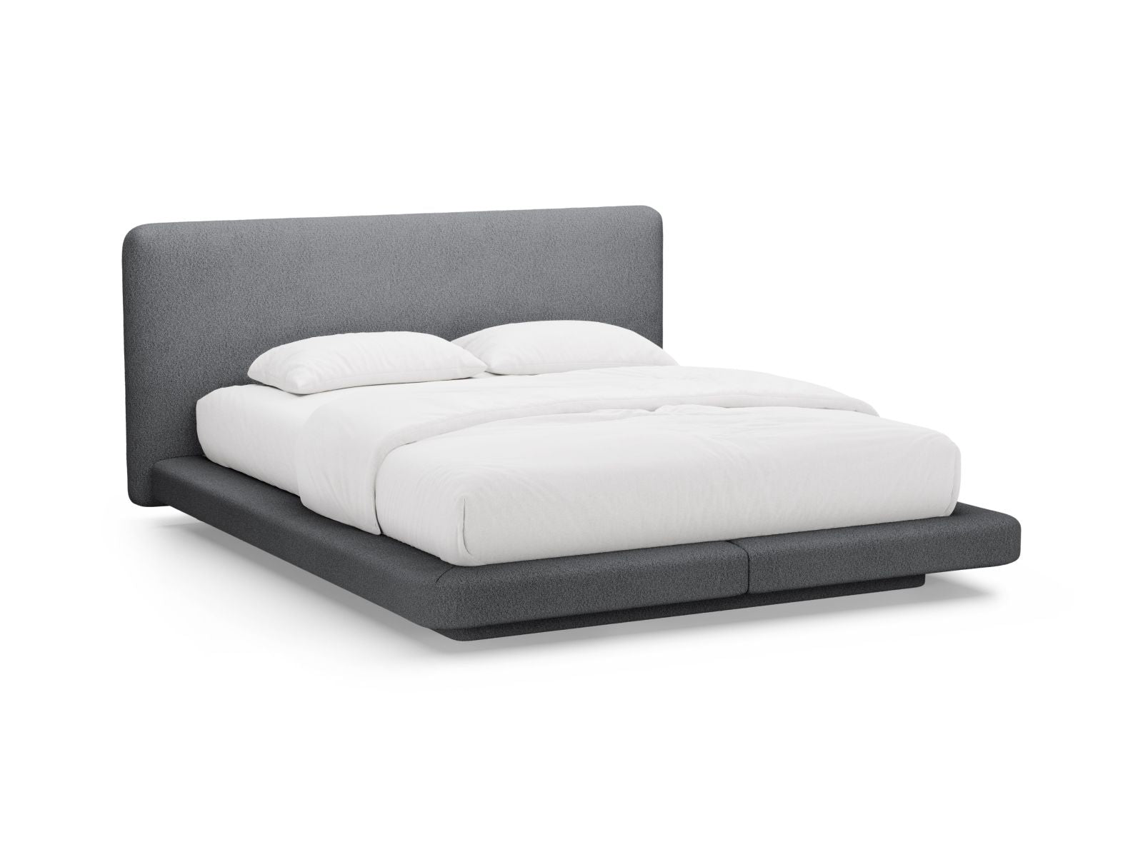 Linea Bett mit Kopfteil 160cm in Dark Grey-Baloo präsentiert im Onlineshop von KAQTU Design AG. Bett ist von Micadoni