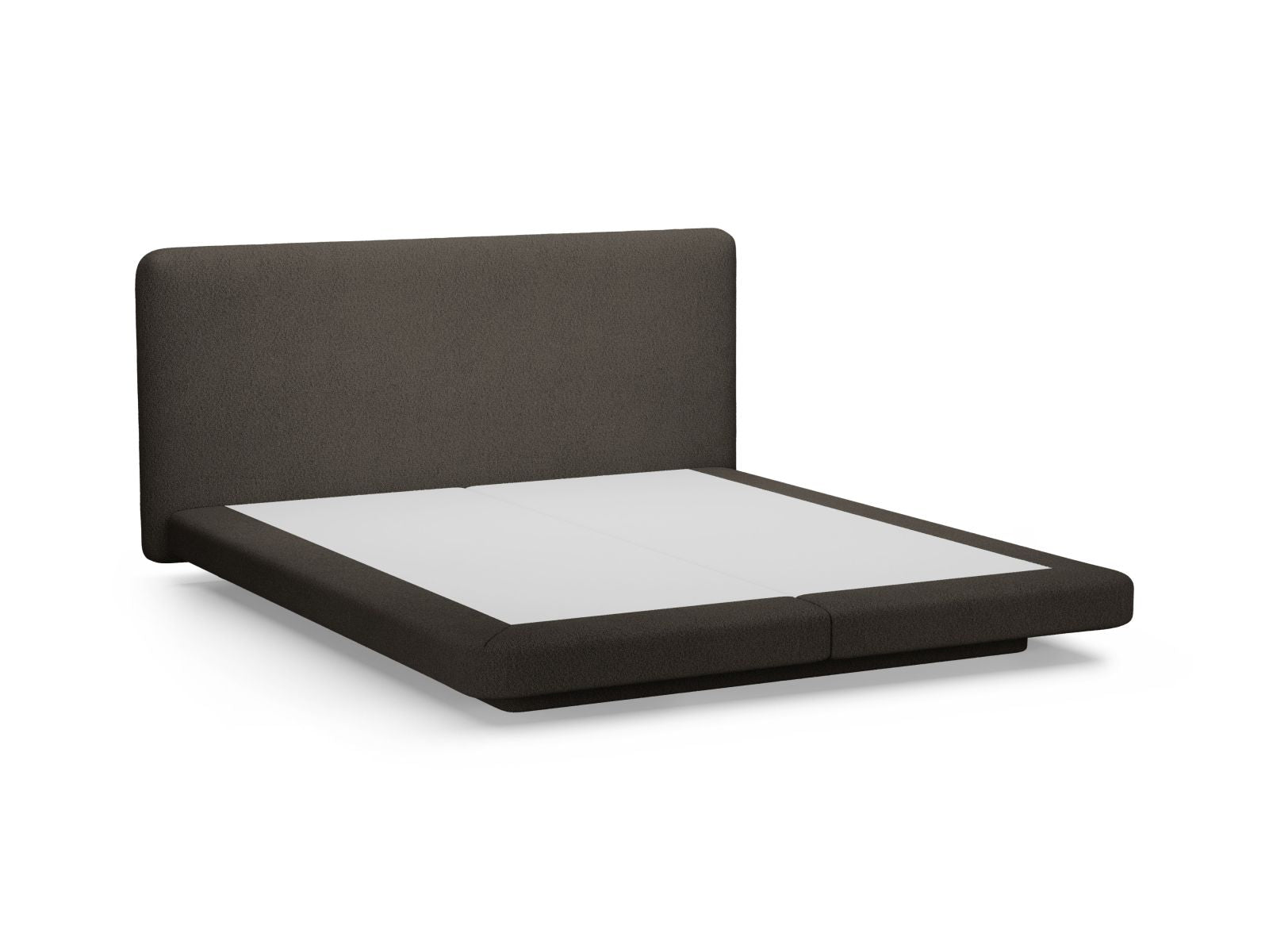 Elegantes Linea Bett mit 160 cm Kopfteil in hochwertigem Brown-Baloo, ideal für moderne Schlafzimmer und stilvolle Einrichtung von Micadoni.