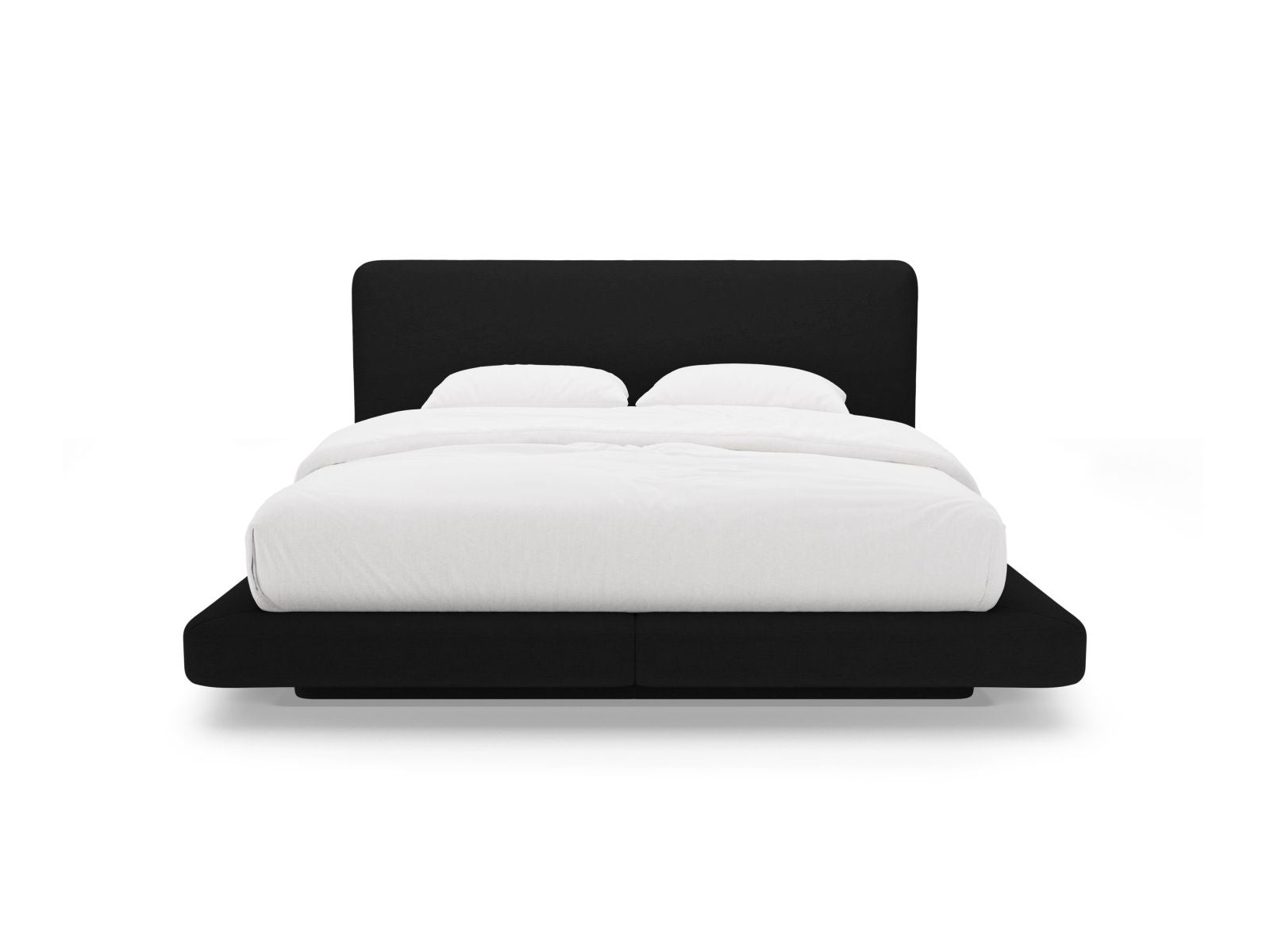 Elegantes Linea Bett mit 160 cm Kopfteil in stilvollem Schwarz von Micadoni, ideal für moderne Schlafzimmergestaltung.