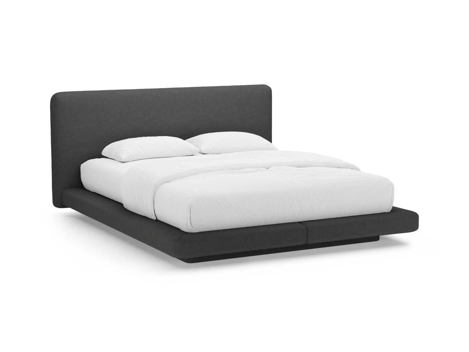 Linea Bett mit Kopfteil 160cm in Anthracite-Moly präsentiert im Onlineshop von KAQTU Design AG. Bett ist von Micadoni