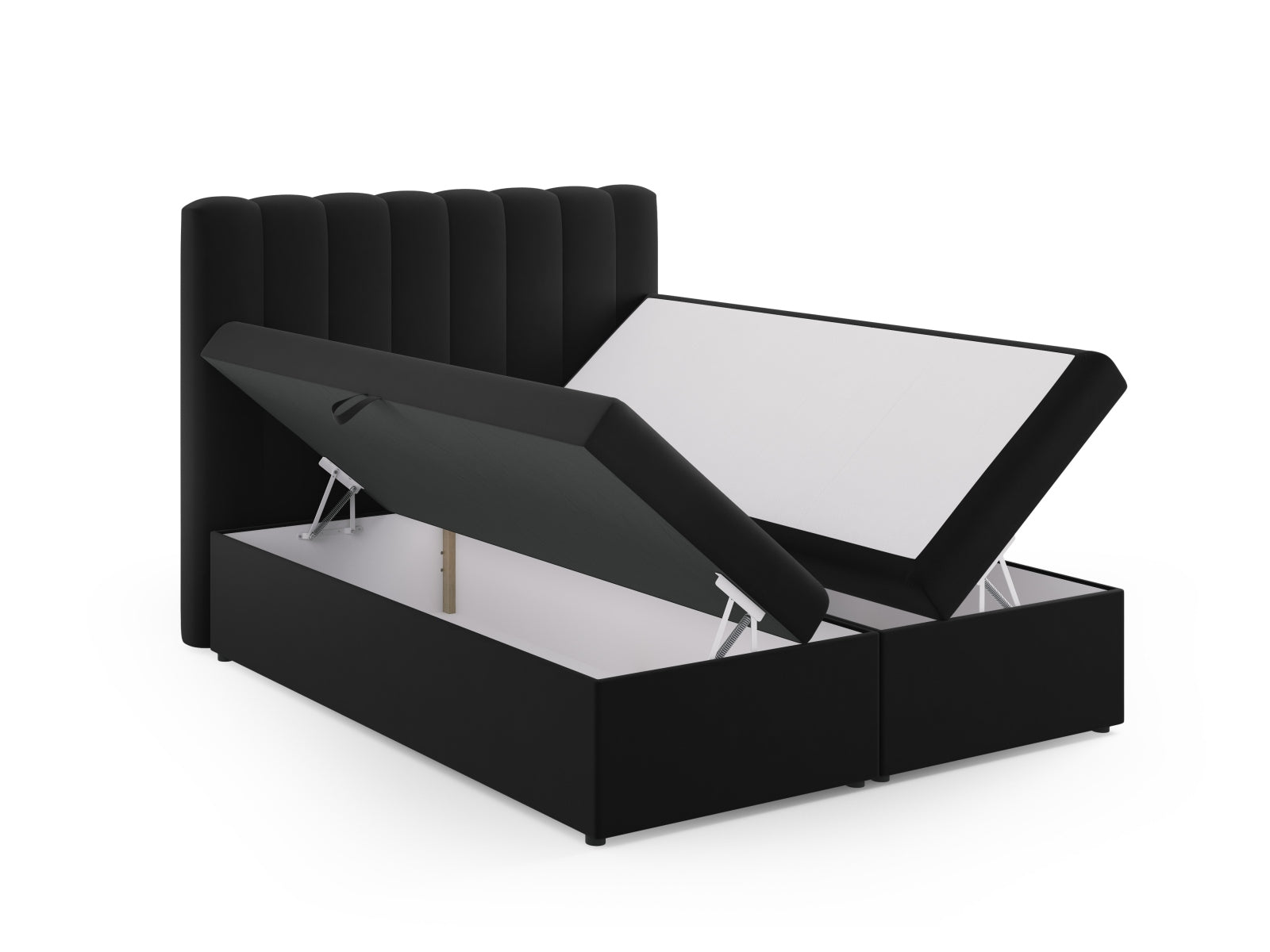 Erleben Sie ultimativen Schlafkomfort mit dem Kelp Boxspring Bett Set von Micadoni: elegantes Kopfteil, robuste Boxspring und luxuriöse Matratze mit Topper.