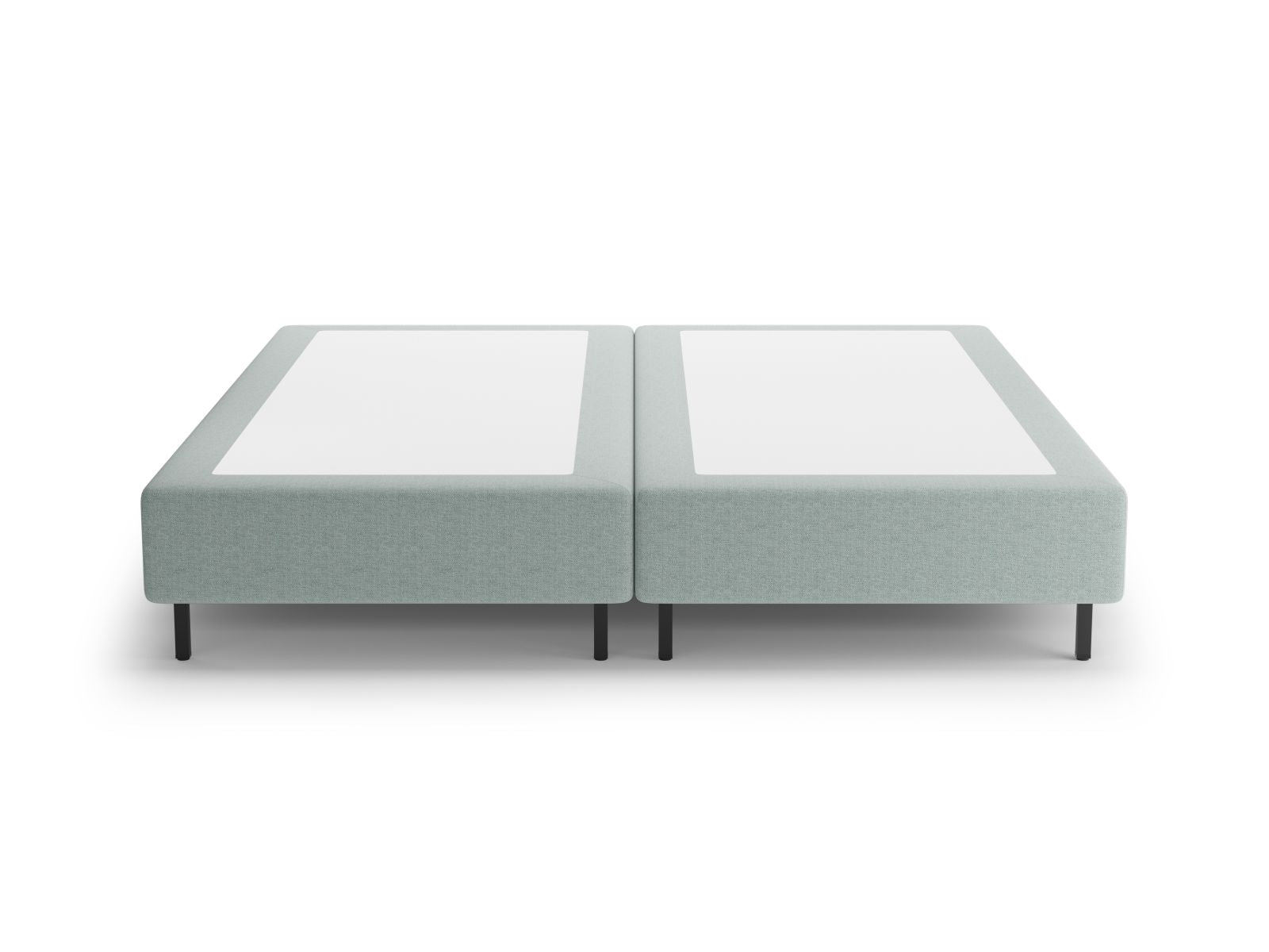 Elegantes Bettgestell Whale in sanftem Mintgrün, ideal für stilvolle Schlafzimmer, präsentiert von Micadoni.