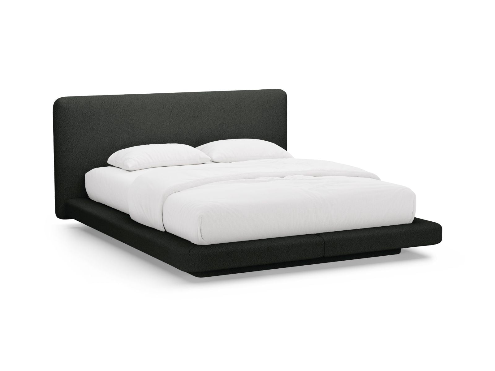 Linea Bett mit Kopfteil 180cm in Black-Baloo präsentiert im Onlineshop von KAQTU Design AG. Bett ist von Micadoni