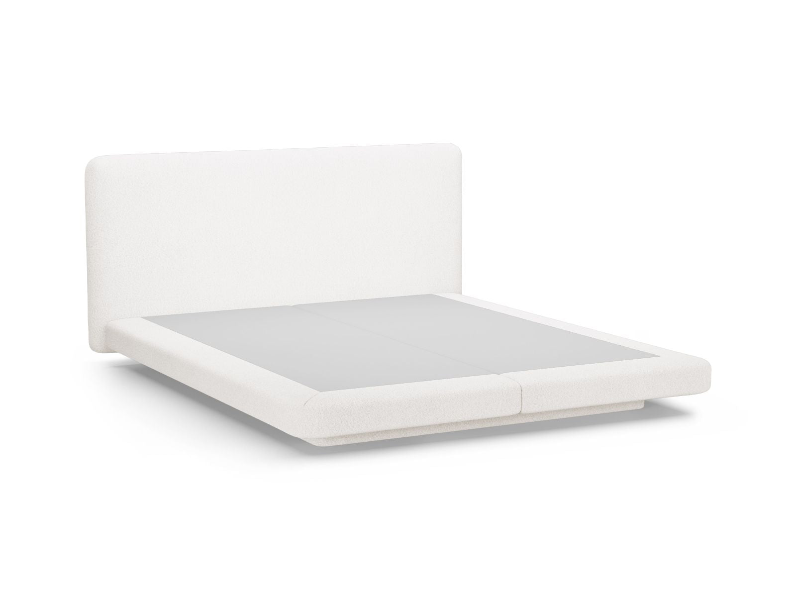 Elegantes Linea Bett von Micadoni mit 180 cm Kopfteil in modernem Weiß, ideal für stilvolle Schlafzimmer und komfortable Nächte.