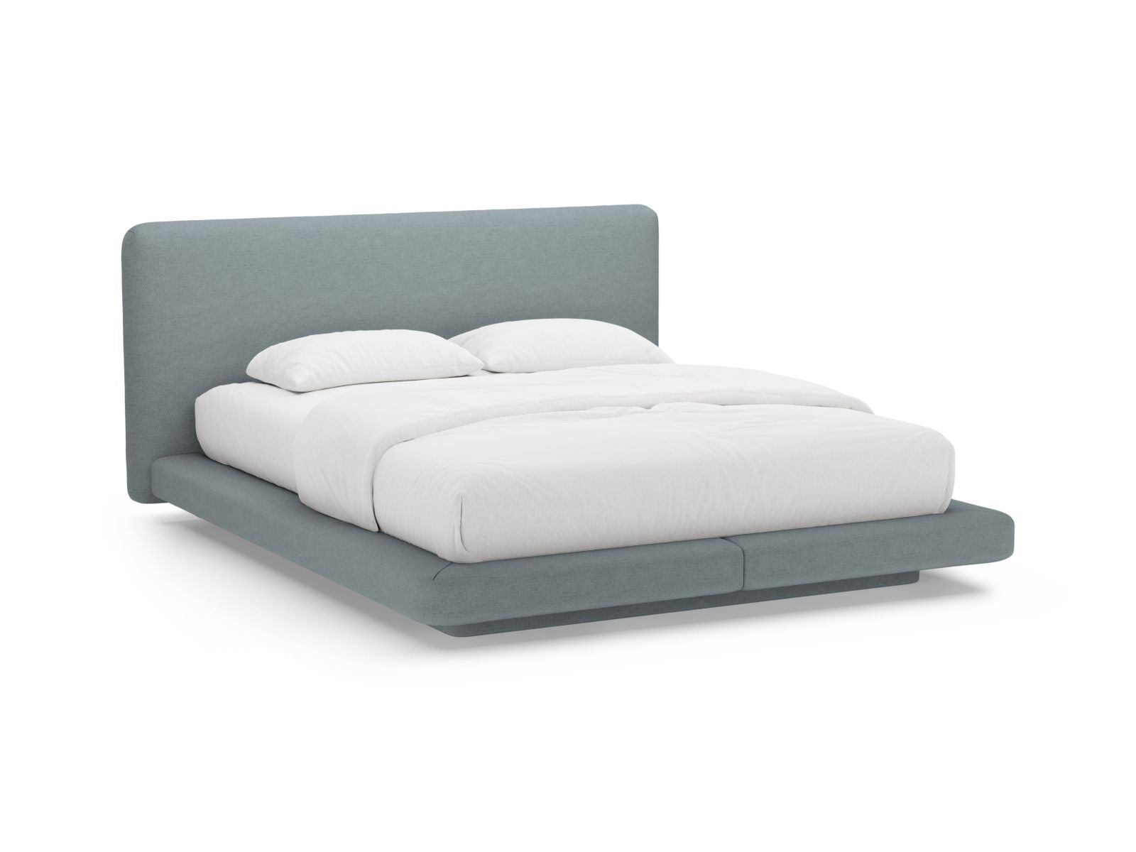 Linea Bett mit Kopfteil 180cm in Light Blue-Moly präsentiert im Onlineshop von KAQTU Design AG. Bett ist von Micadoni