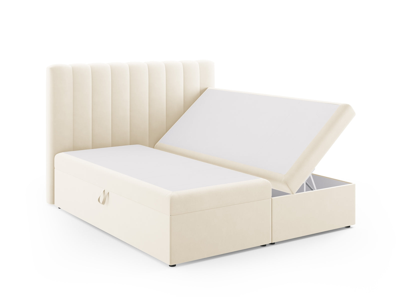 Erleben Sie ultimativen Schlafkomfort mit dem Kelp Boxspring Bett Set von Micadoni: elegantes Kopfteil, robuste Boxspring und luxuriöse Matratze mit Topper.