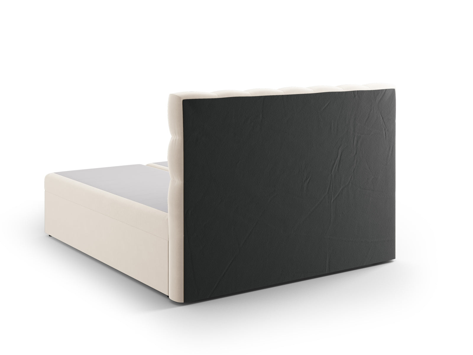 Stilvolles Mamaia Boxspringbett-Set in neutralen Farben, inklusive Kopfteil, Boxspringmatratze und Topper für optimalen Komfort.