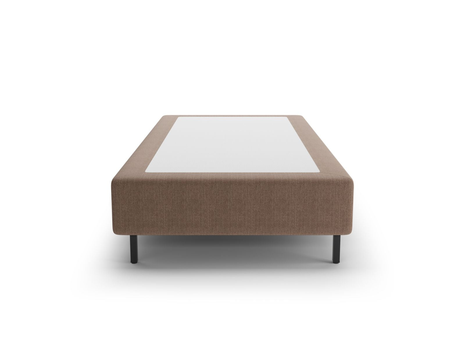 Modernes Bettgestell Whale in zartem Beige, perfekt für ein geschmackvolles Schlafzimmer und entspannende Nächte von Micadoni.