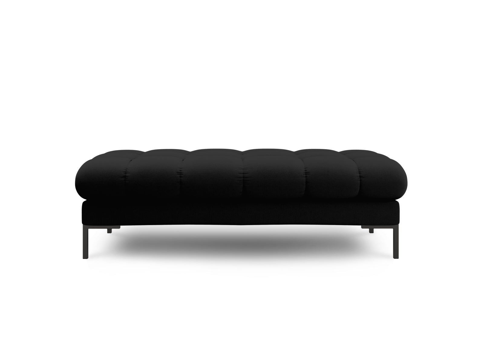 Elegante Mamaia 2-Sitzer Sitzbank in Schwarz von Micadoni, ideal für stilvolle Wohnräume und gemütliche Sitzgelegenheiten.