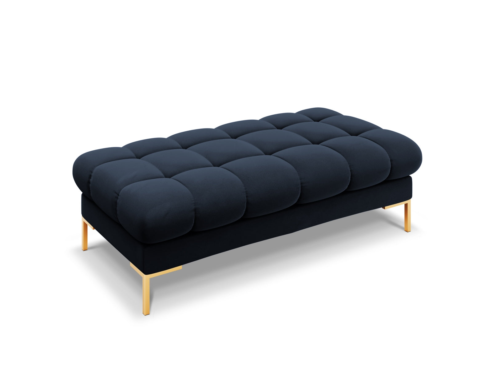 Mamaia Velour Bank 2 Sitzer in Dark Blue/Gold präsentiert im Onlineshop von KAQTU Design AG. Sitzbank ist von Micadoni