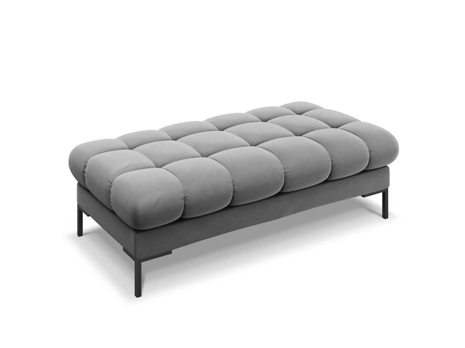 Mamaia Velour Bank 2 Sitzer in Light Grey/Schwarz präsentiert im Onlineshop von KAQTU Design AG. Sitzbank ist von Micadoni