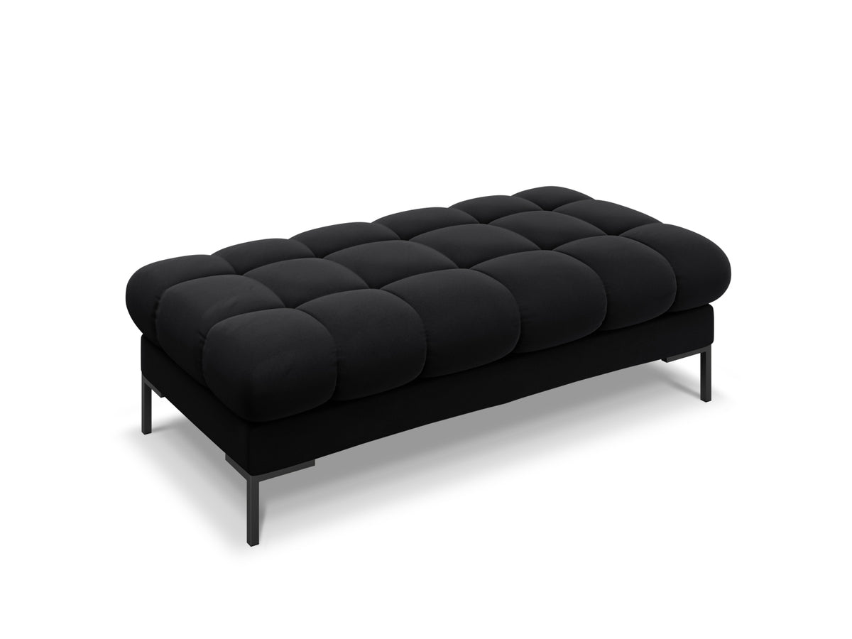 Mamaia Velour Bank 2 Sitzer in Black/Schwarz-Bluvel präsentiert im Onlineshop von KAQTU Design AG. Sitzbank ist von Micadoni
