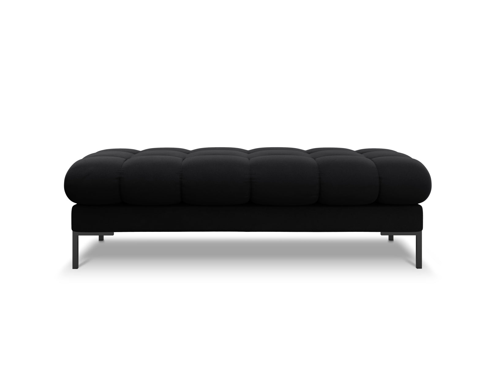 Elegante Mamaia Velour Bank für zwei Personen in stilvollem Schwarz, ideal für modernes Wohndesign und Komfort in jedem Raum.
