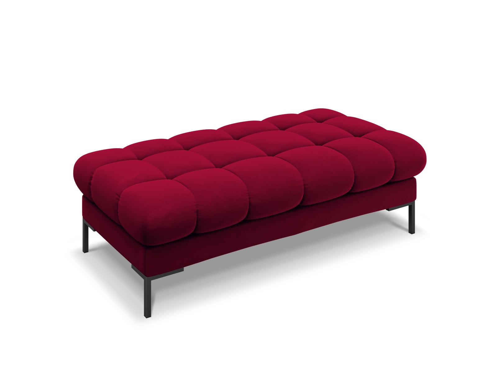 Mamaia Velour Bank 2 Sitzer in Red/Schwarz präsentiert im Onlineshop von KAQTU Design AG. Sitzbank ist von Micadoni