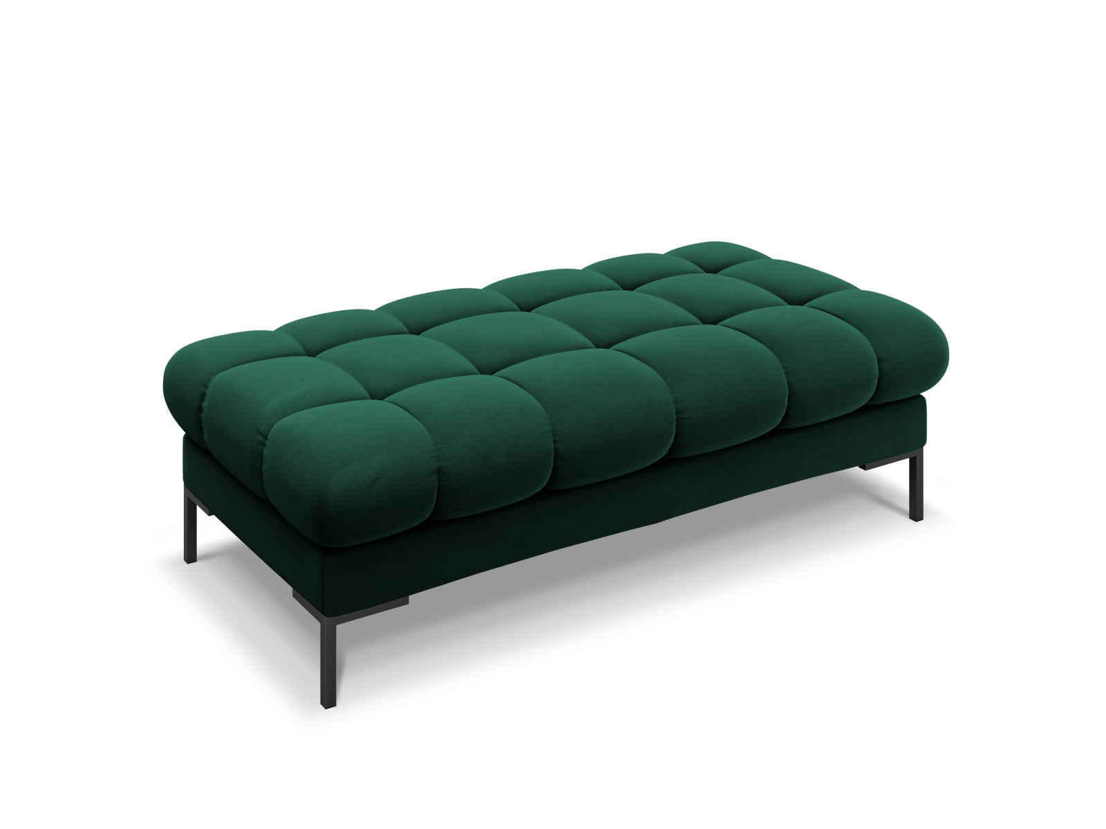 Mamaia Velour Bank 2 Sitzer in Bottle Green/Schwarz präsentiert im Onlineshop von KAQTU Design AG. Sitzbank ist von Micadoni
