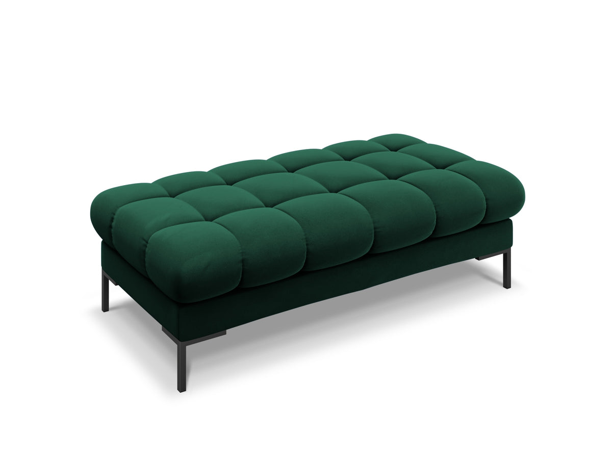Mamaia Velour Bank 2 Sitzer in Bottle Green/Schwarz-Bluvel präsentiert im Onlineshop von KAQTU Design AG. Sitzbank ist von Micadoni