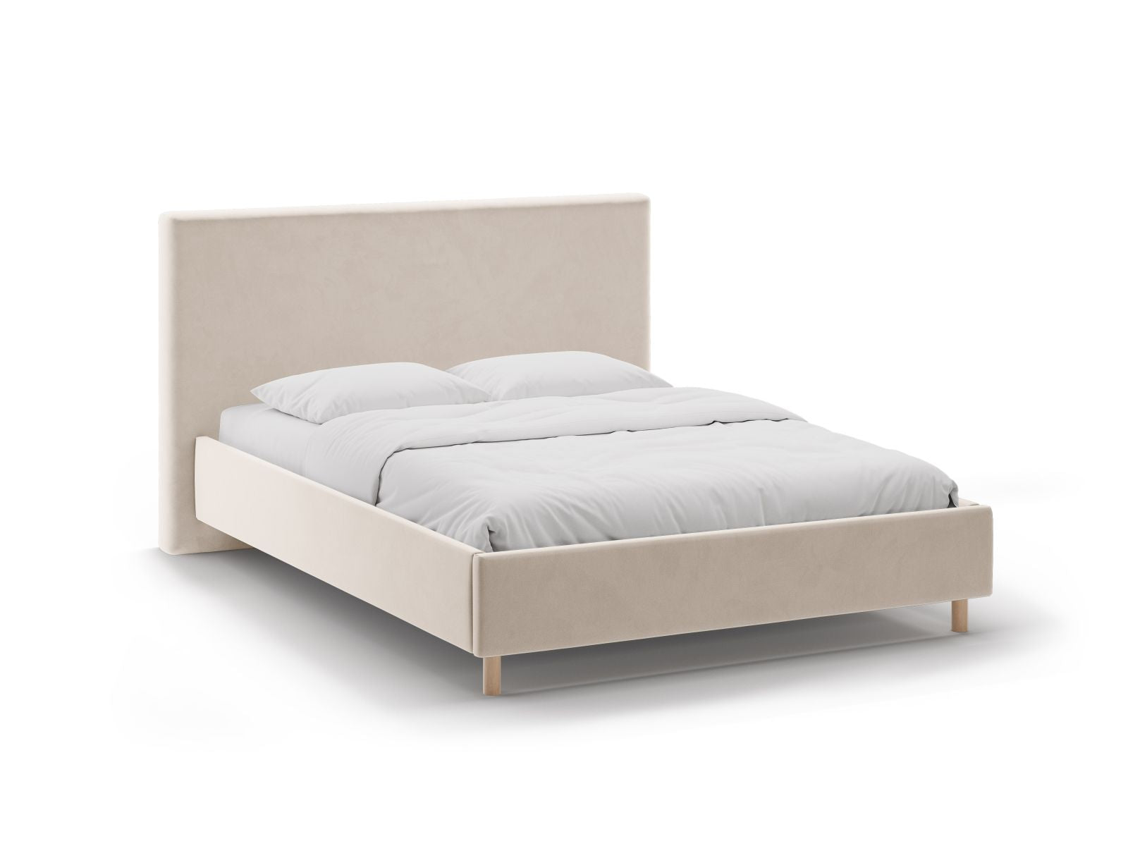 Eloise Bett mit Stauraum mit Kopfteil 140cm in Ivory-Magic Velvet präsentiert im Onlineshop von KAQTU Design AG. Bett ist von Micadoni