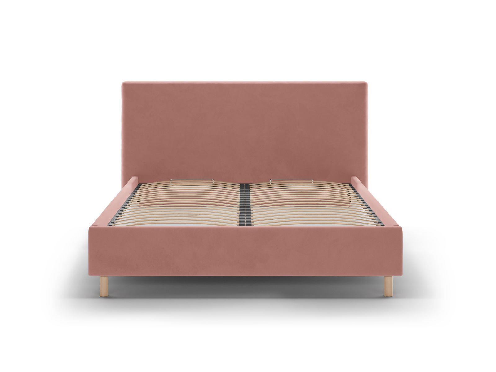 Elegantes Eloise Bett in Pink-Magic Velvet mit praktischem Stauraum und stilvollem Kopfteil, ideal für jedes Schlafzimmer.