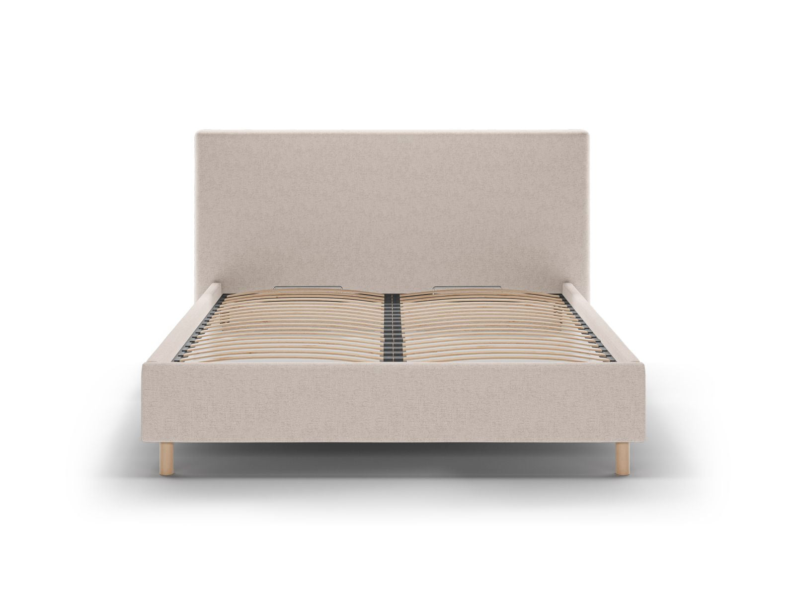 Elegantes Eloise Bett mit praktischem Stauraum und stilvollem Kopfteil in 140 cm Breite, ideal für moderne Schlafzimmer.