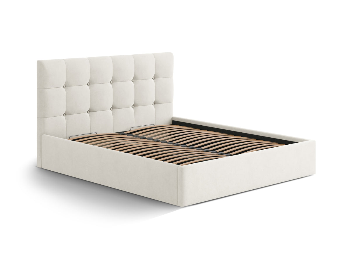 Susan Bett mit Stauraum 140cm in Light Beige-Moly präsentiert im Onlineshop von KAQTU Design AG. Bett ist von Micadoni