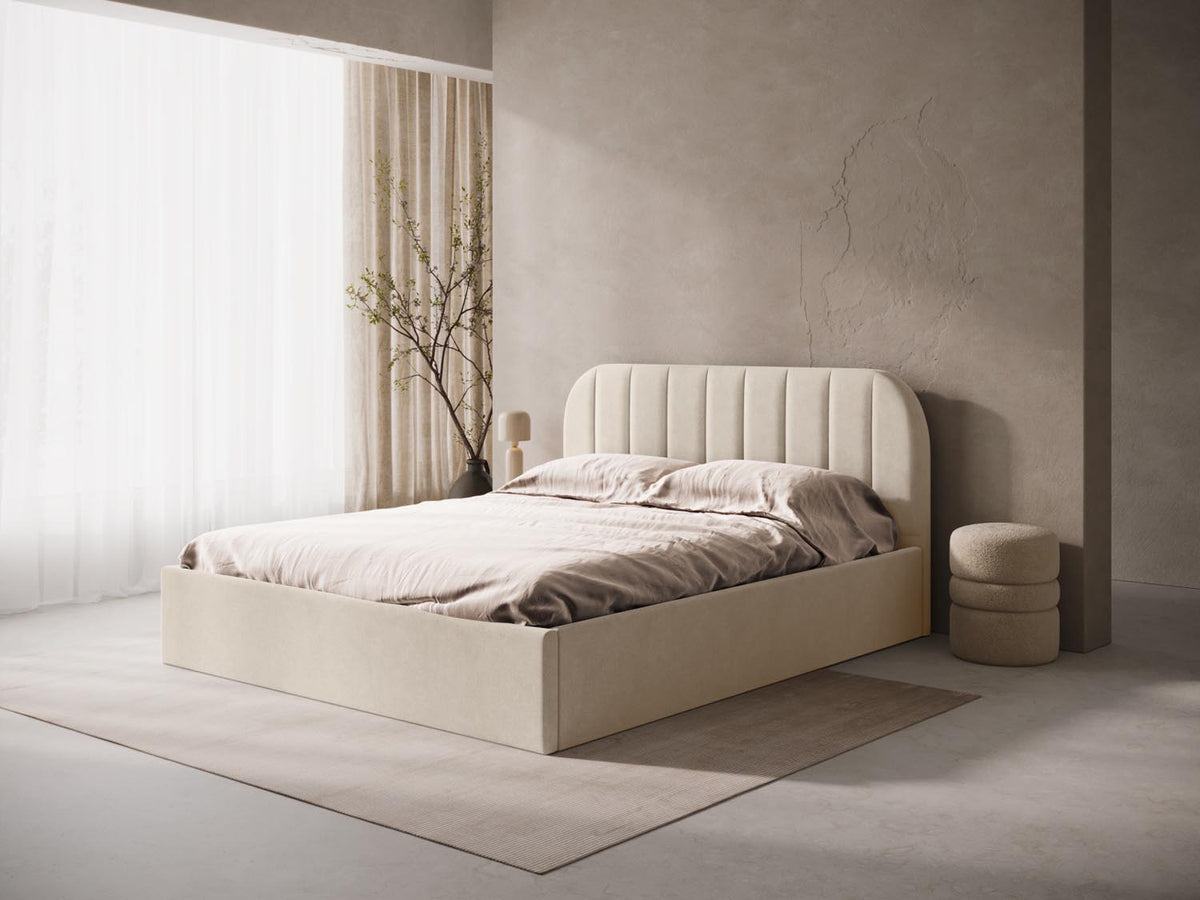 Susan Bett mit Stauraum 140cm in Cappuccino-Moly präsentiert im Onlineshop von KAQTU Design AG. Bett ist von Micadoni