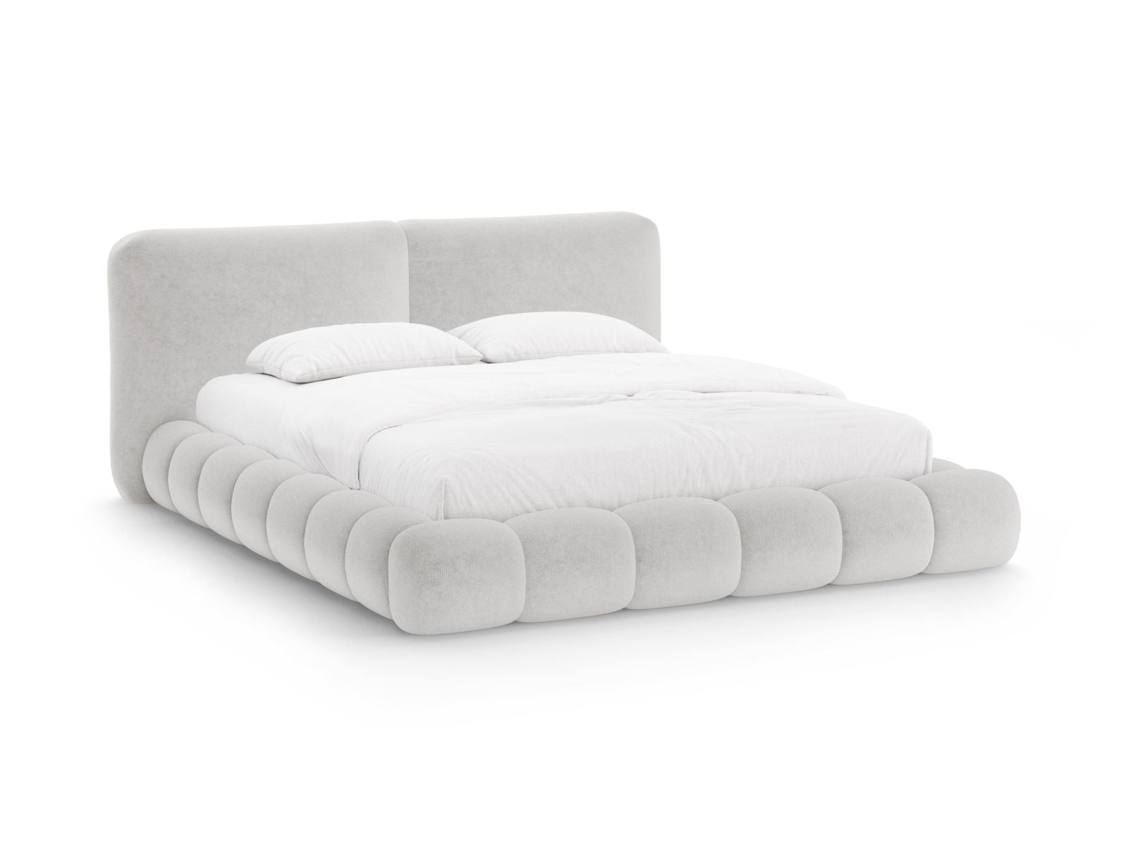 Solange Bett mit Stauraum mit Kopfteil 140cm in Light Grey-Perfect Harmony präsentiert im Onlineshop von KAQTU Design AG. Bett ist von Micadoni