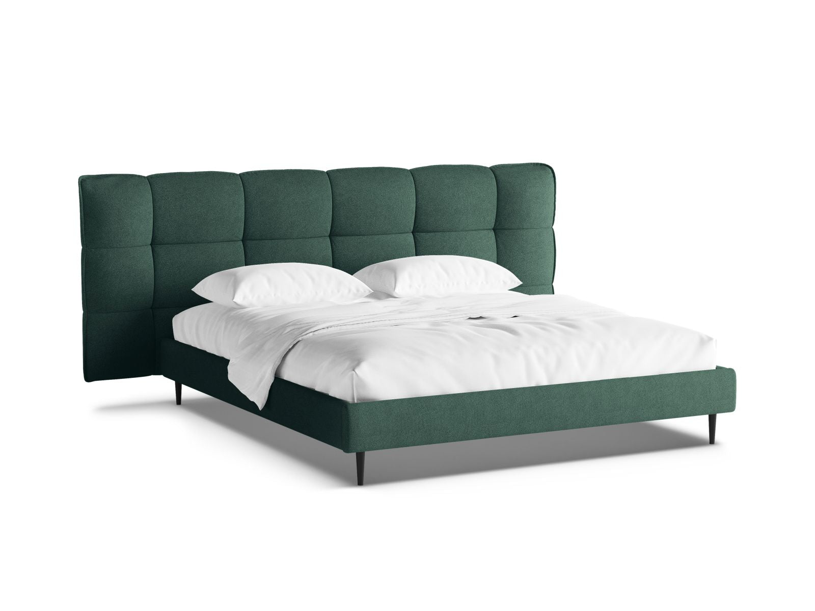 Stylisches Eric Bett in 140 cm Breite, bietet cleveren Stauraum, ansprechende Füße und ein modernes Kopfteil für Ihr Schlafzimmer.