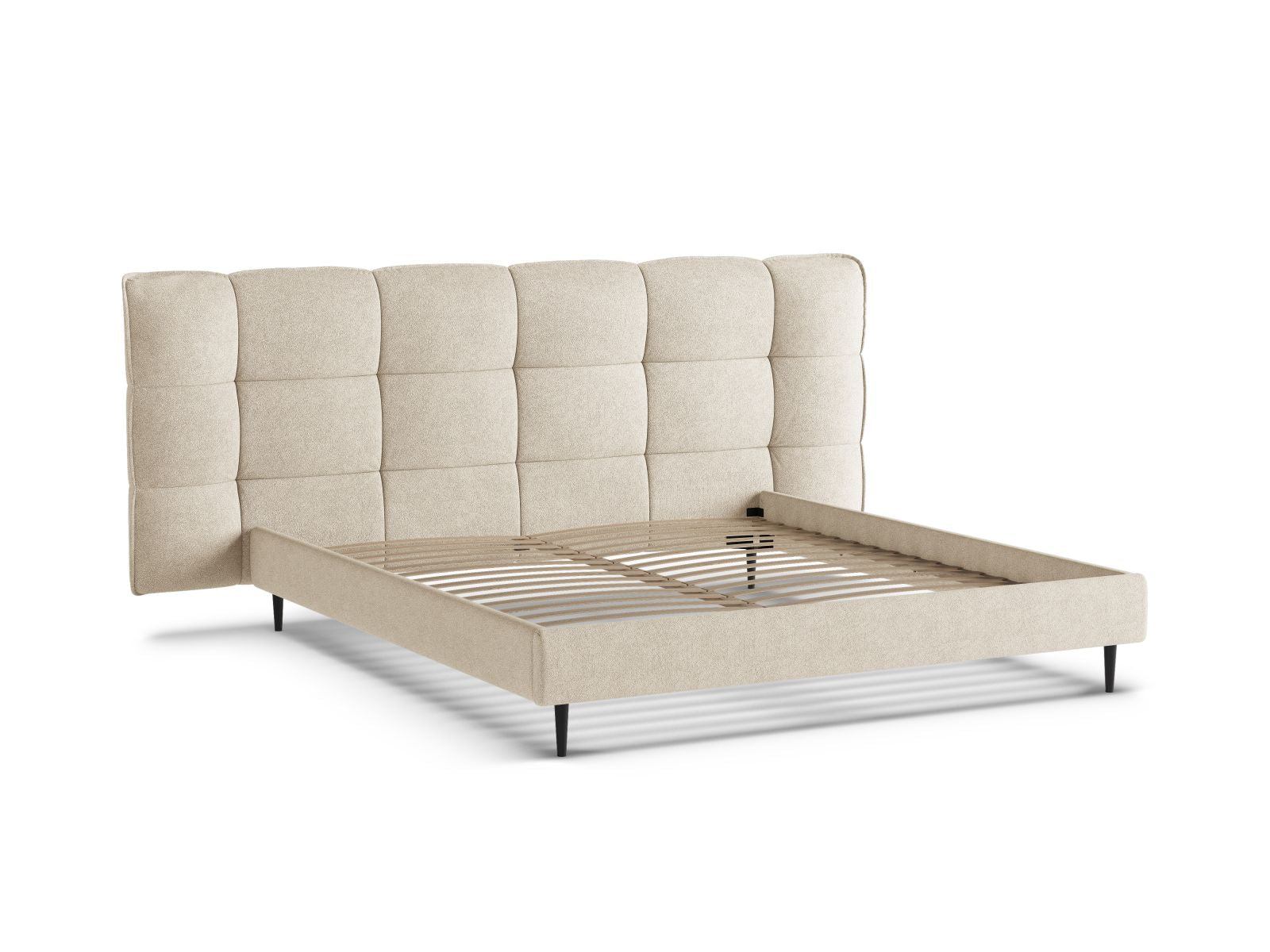Stylisches Eric Bett in 140 cm mit funktionalem Stauraum, eleganten Füßen und einem ansprechenden Kopfteil für ein modernes Schlafzimmer.