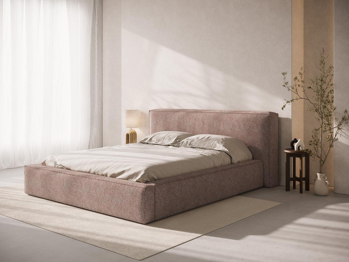 Susan Bett mit Stauraum 140cm in Pink Melange-Puente präsentiert im Onlineshop von KAQTU Design AG. Bett ist von Micadoni