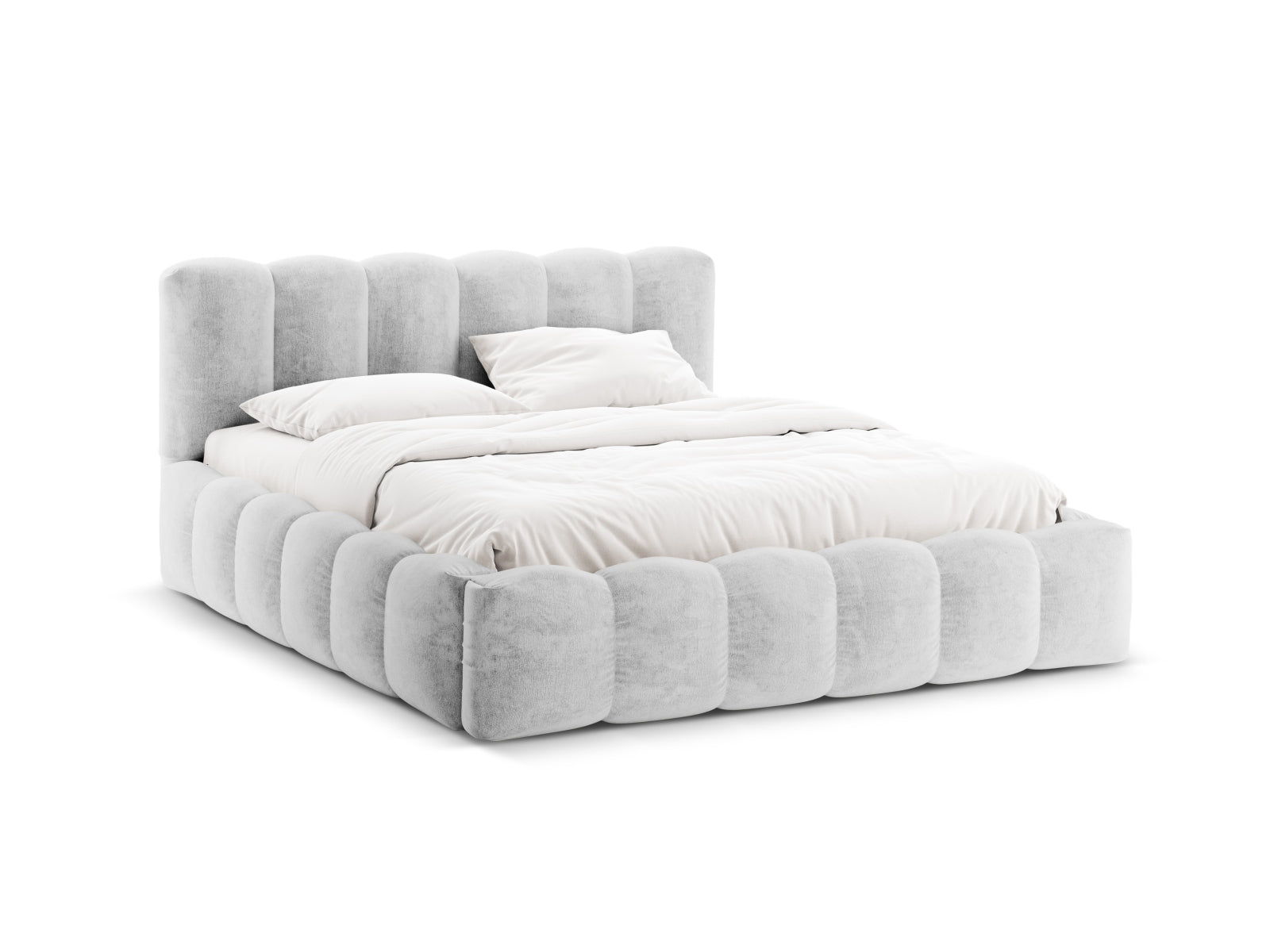 Lupine Bett mit Stauraum und Headboard 140cm in Silver-Loris präsentiert im Onlineshop von KAQTU Design AG. Bett ist von Micadoni