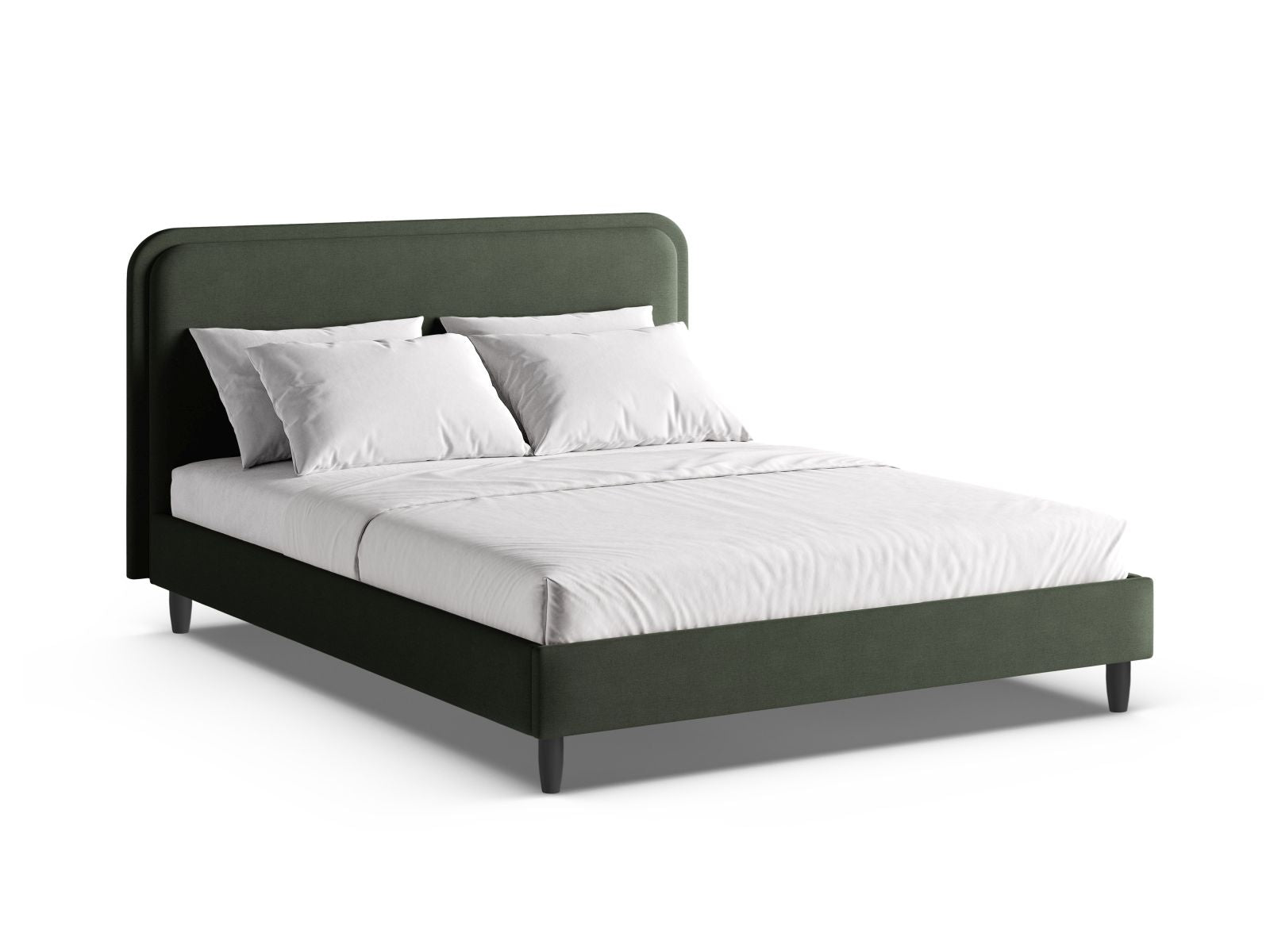 Aveline Bett mit Kopfteil 140cm in Moss Green-Wind präsentiert im Onlineshop von KAQTU Design AG. Bett ist von Micadoni