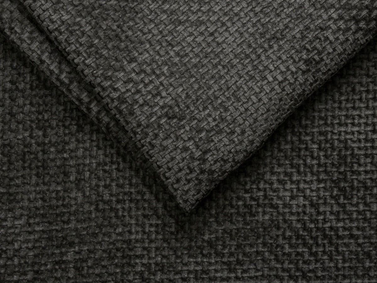 Polsterbett Bellis mit Kopfteil in Leichtes beige, Stoff Eden, Bettkasten mit Frontöffnung und schwarzen Kunststoffbeinen.