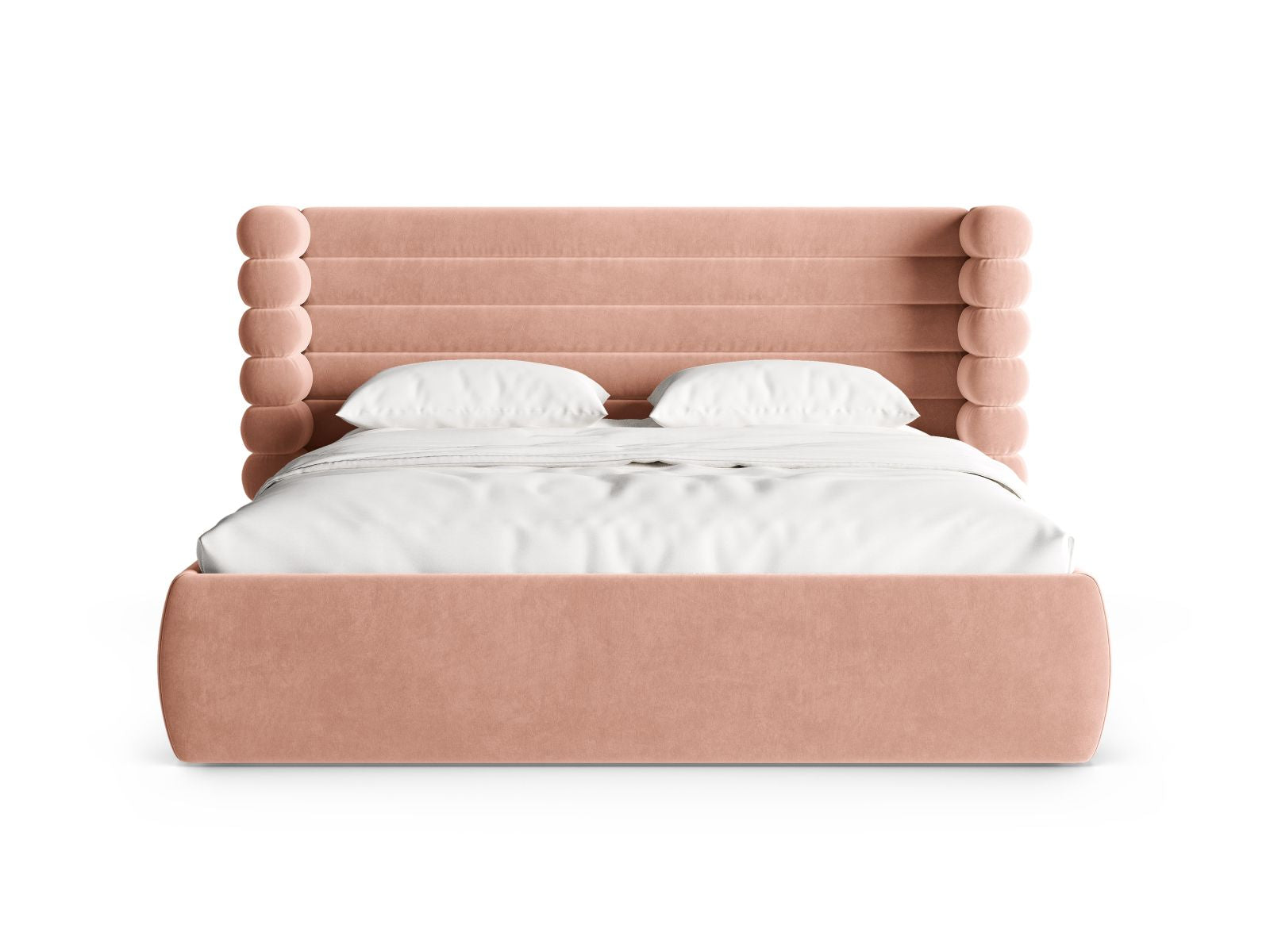 Stylisches Mount Bett mit praktischem Stauraum und elegantem Kopfteil in 140cm Breite, ideal für moderne Schlafzimmer. Von Micadoni.