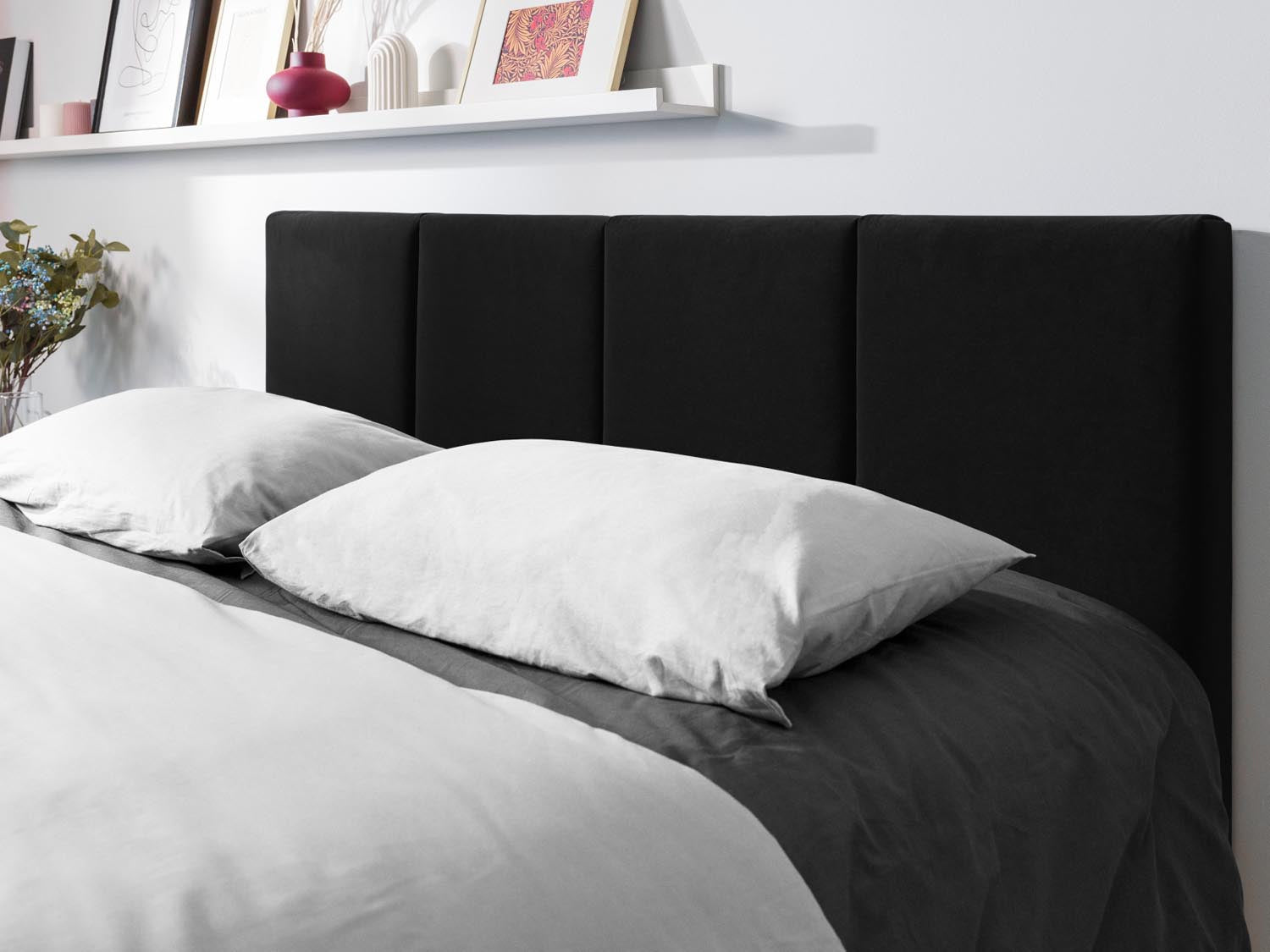 Entdecken Sie das elegante Pyla Velour Bett von Micadoni – ideal für Ihr modernes Schlafzimmer, mit praktischem Stauraum und komfortablem Kopfteil.