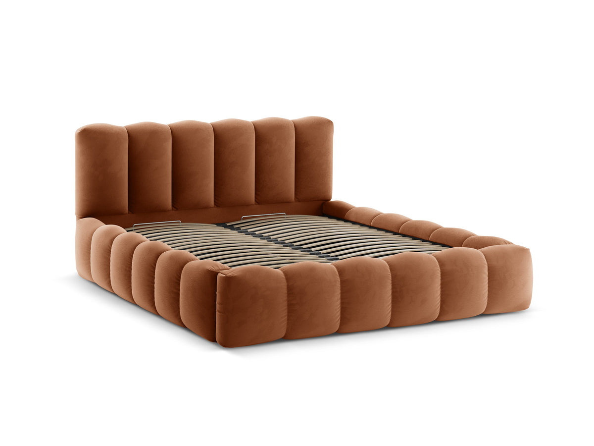Lupine Bett mit Stauraum und Headboard 140cm in Honey-Paris präsentiert im Onlineshop von KAQTU Design AG. Bett ist von Micadoni