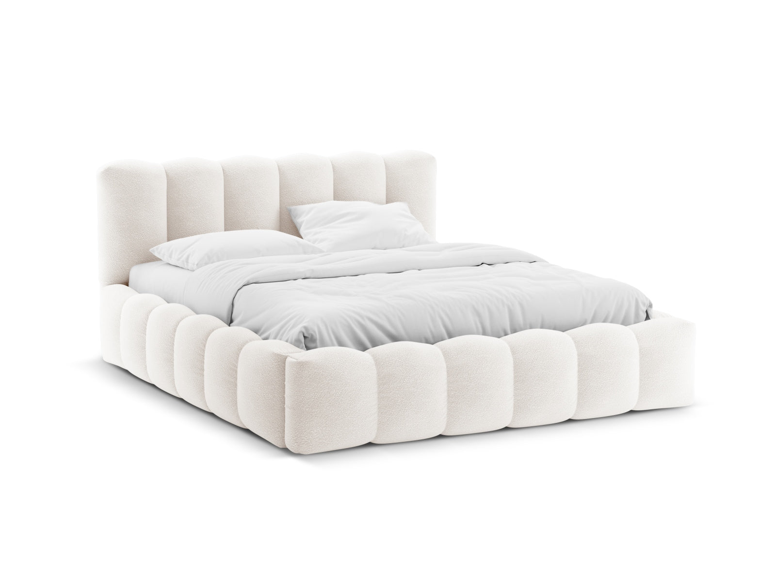 Lupine Bett mit Stauraum und Headboard 160cm in White-Baloo präsentiert im Onlineshop von KAQTU Design AG. Bett ist von Micadoni