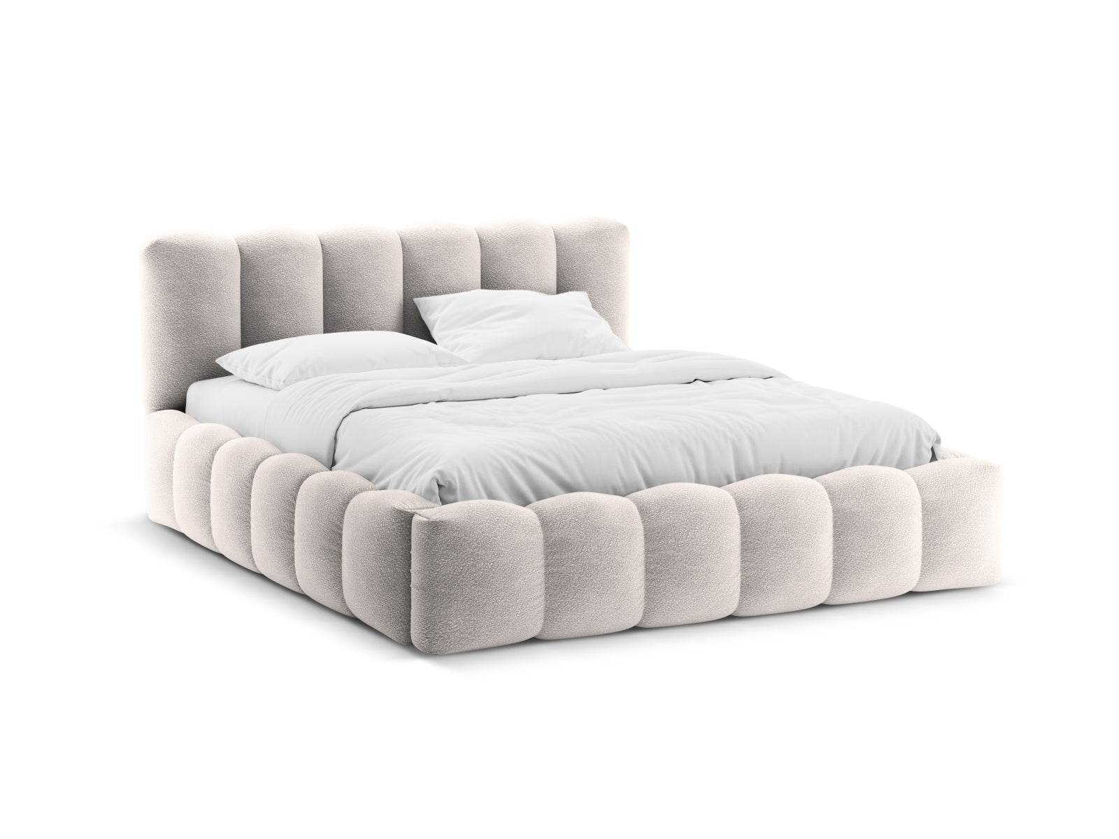 Lupine Bett mit Stauraum und Headboard 160cm in Light Grey-Baloo präsentiert im Onlineshop von KAQTU Design AG. Bett ist von Micadoni